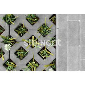 Тротуарная плитка Steingot Газонная решетка Серая