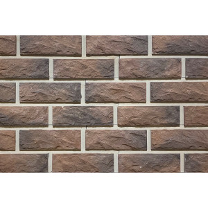 Вентилируемый фасад Сколотый кирпич с перекрытием шва-27